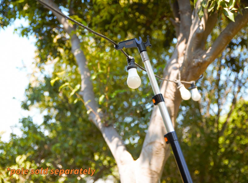 EXTEND-A-REACH Christmas Light Hanger Tool Attachment (Attachment Only) // Christmas Light Installation, String Lights, Birdfeeders // Twist-On Utility Hook Fits Standard  Acme Threaded Pole - Image 5